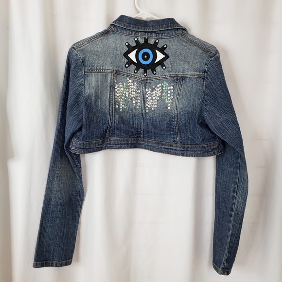 Evil Eye Denim Jacket Vest - Customized - Picture 9 of 16